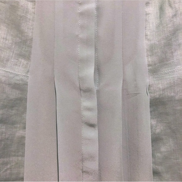 TORY BURCH Linen & Silk Button Down Sleeveless Peplum Style Top size 4 - Picture 10 of 14